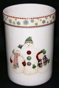 Sakura SNOWFLAKES Debbie Mumm  Utensil Jar